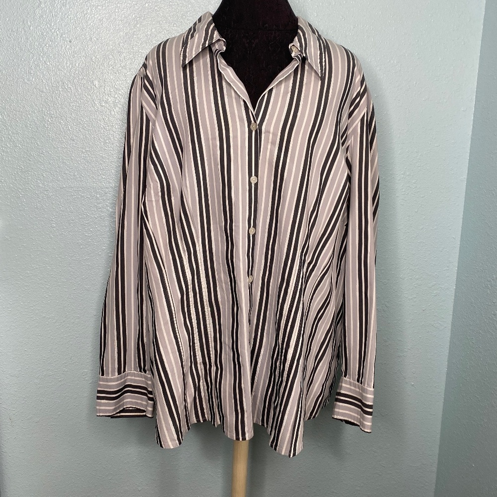 Lane Bryant Plus Size Button Down Blouse - image 1